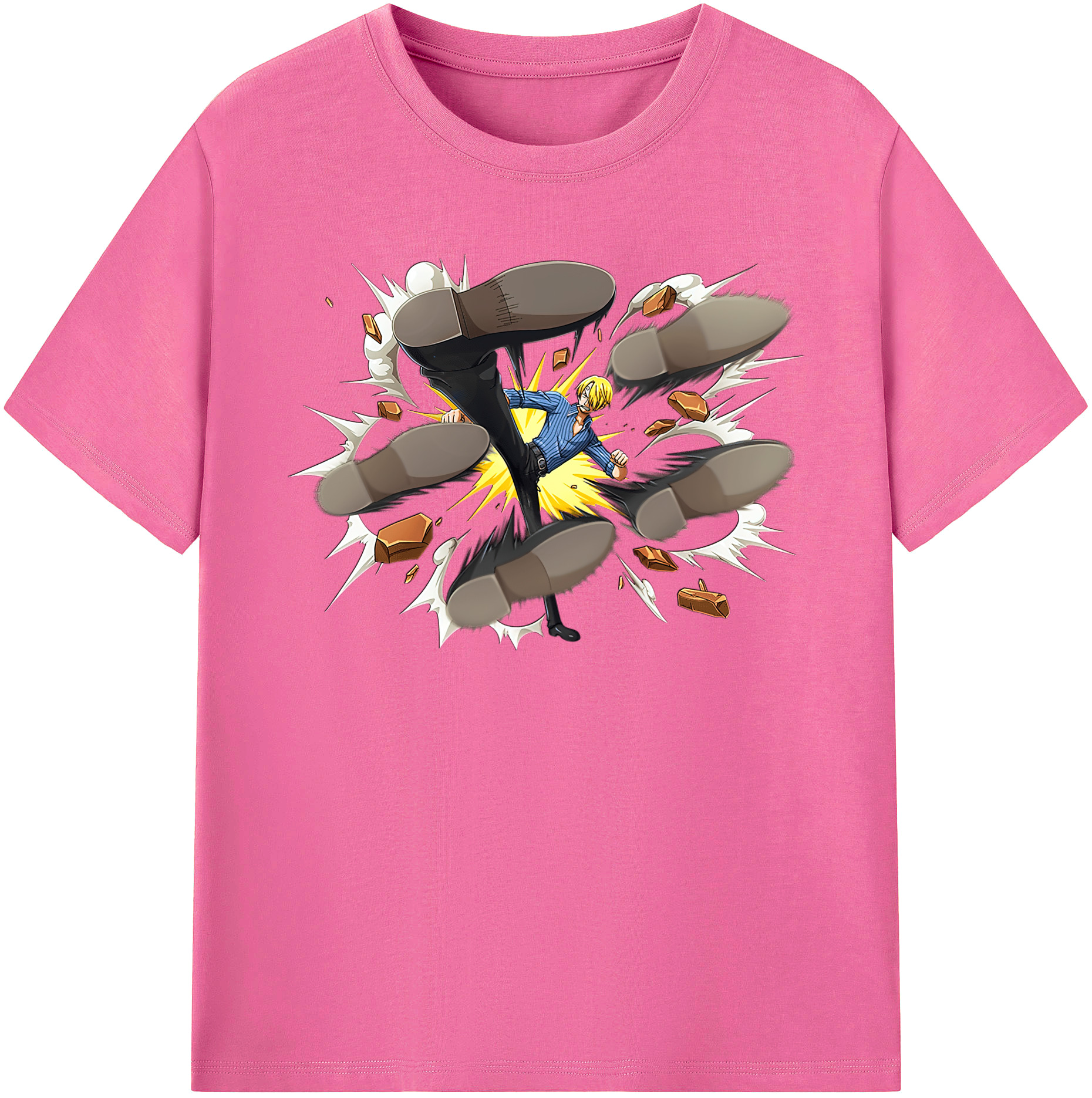（画像用） ワンピース サンジ ONE PIECE Sanji レディースカジュアルプリントTシャツ（綿100％）